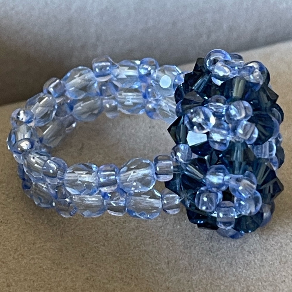 SWAROVSKI RING BLUE JEAN